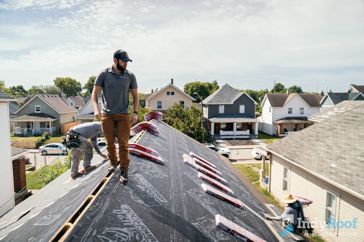 Commercial roof inspection documented in Roachdale